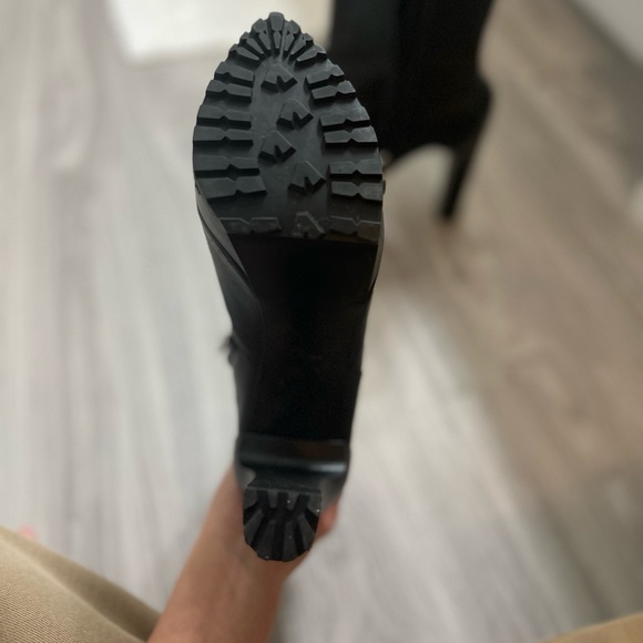 Zara Black platform biker boot size 38 - Picture 2 of 3